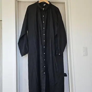 08Mab 블랙 린넨 롱 원피스