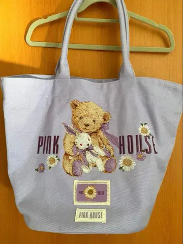 핑크하우스 히나기쿠 론도 자수 토트백