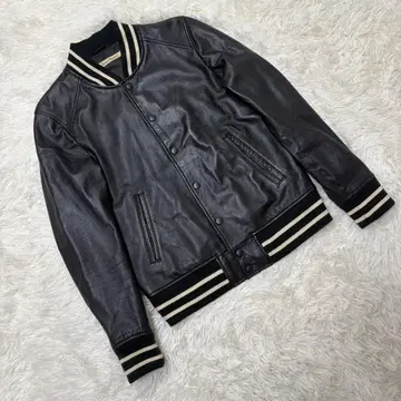 저널 스탠다드 양가죽 블루종 바시티 자켓 블랙 M