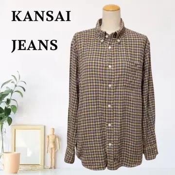zB1023 [ L ] KANSAI JEANS 버튼 다운 롱 슬리브 셔츠