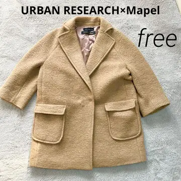 URBAN RESEARCH x Mapel 체스터 코트 브라운 울 브라운
