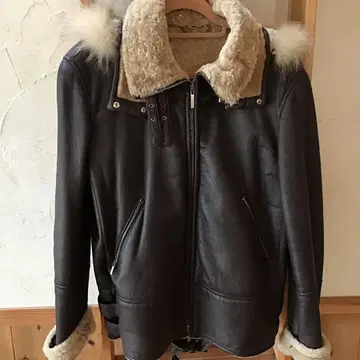 다크 브라운 가죽 보머 블루종 여성용