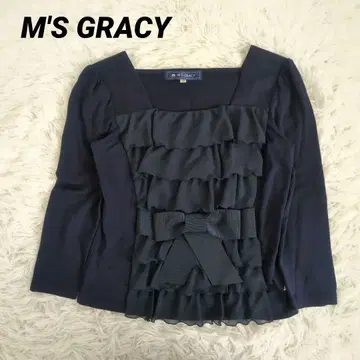MSGRACY 엠즈 그레이시 리본 프릴 티어드 티셔츠