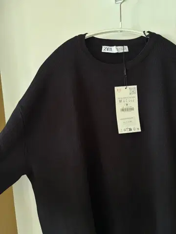ZARA 자라 베이직 티셔츠 블랙 M