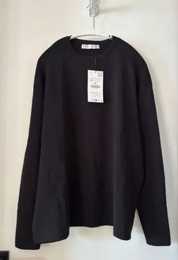 ZARA 자라 베이직 티셔츠 블랙 M