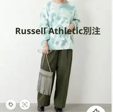 저널 스탠다드 Russell Athletic 별주 타이다이 패턴 맨투맨