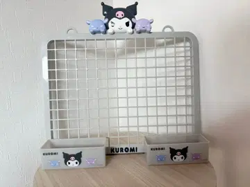 산리오 쿠로미 메쉬 패널 후크 포함 소품함 2개