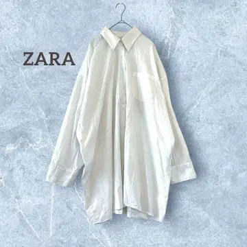 자라 셔츠 원피스 긴팔 면 블라우스 빅 사이즈 빅 실루엣