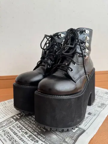 VOLCAN&APHRODITE 체인 코드 통굽 부츠 24.0 Y2K