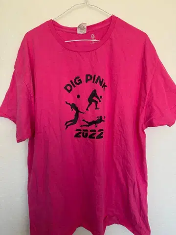 차리티 기념 T셔츠 [XL] DIG PINK 2022 Hanes 핑크