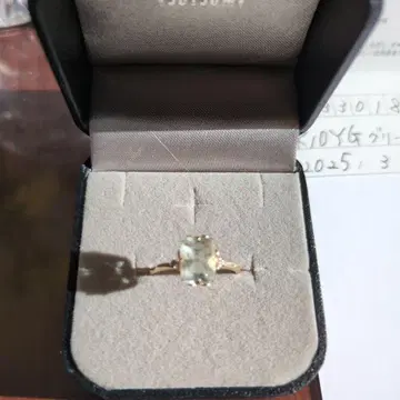 K10YG 그린 자수정 반지 쥬얼리 츠츠미