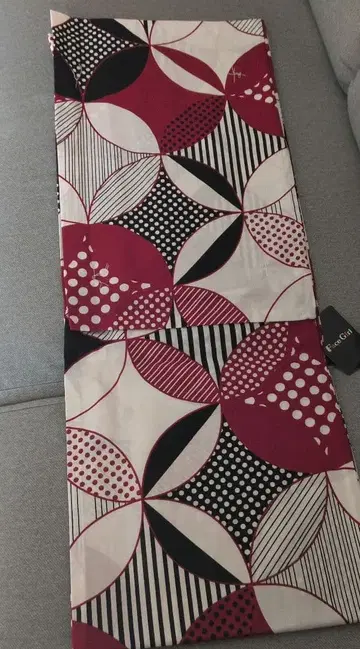 기하학 패턴 유카타 빨검 미사용