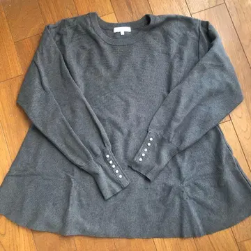 GLOBAL WORK 그레이 페플럼 긴팔 니트 M