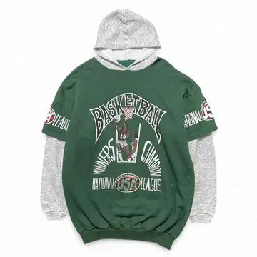 구제 의류 80S 빈티지 내셔널리그 농구 맨투맨 후드티