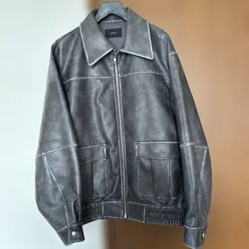 EMODA 빈티지 스타일 가죽 자켓