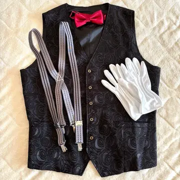 신랑 의상 세트 색상 변경 베스트 M 사이즈 나비 넥타이 그로브 결혼식