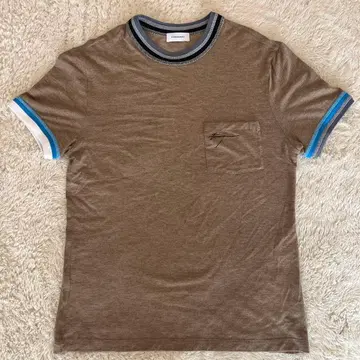 FERRAGAMO 브라운 T셔츠 포켓 부착