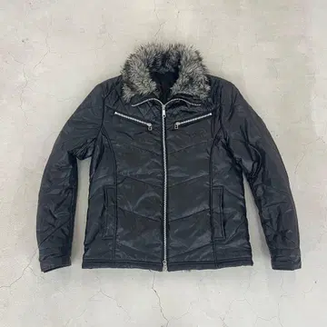 UNKNOWN OPIUM BLACK FUR PUFF JACKET Y2K