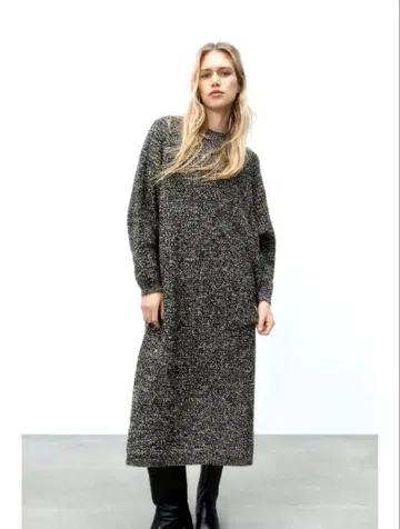 SALE ZARA 오버 사이즈 롱 니트 원피스 새상품 정가 7590엔