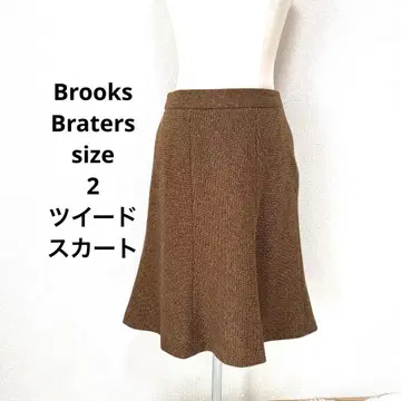 브룩스브라더스 트위드 플레어 스커트 M