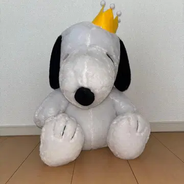 스누피 봉제 인형 왕관 포함 약 40cm