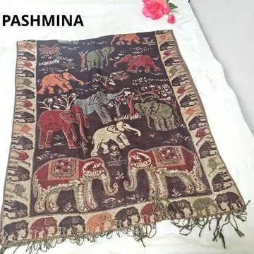 [ 인기 PASHMINA ] 브라운 라메 믹스 대형 스톨 코끼리 캐시미어