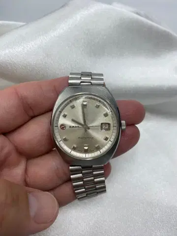 가동품 rado 마르코 폴로 자동 와인딩 데이트 정품 벨트 실버