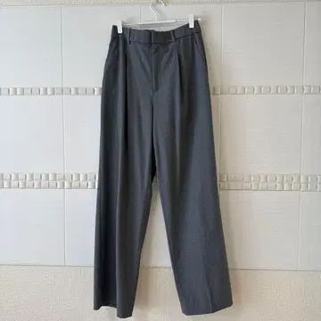 UNIQLO 턱 와이드 팬츠 긴 길이