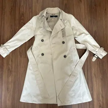 INED 베이지 더블 브레스트 트렌치코트 S 사이즈