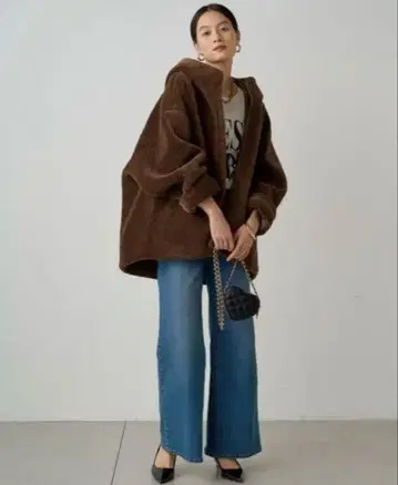 후디 보아 블루종 / 브라운 / 새상품급