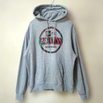 NEW ERA 뉴에라 풀오버 후드티 프론트 로고 그레이 M