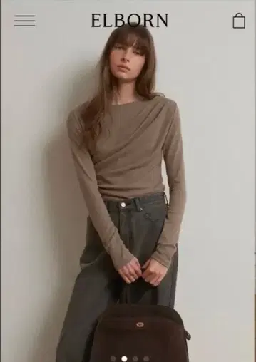 elborn 보트넥 긴팔 티셔츠