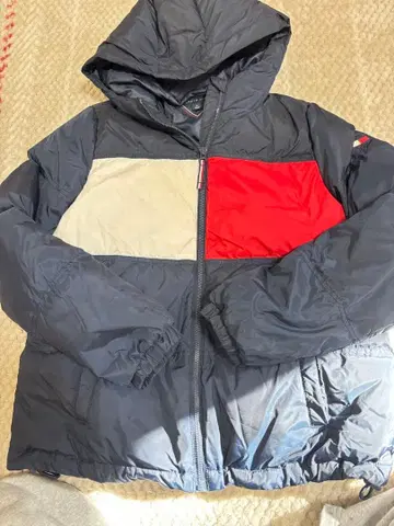 컬러 블록 다운 자켓