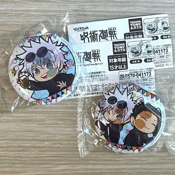 주술회전 피타데포메 캔뱃지 party time 고죠 여름유