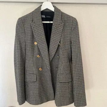 ZARA 체크 무늬 자켓