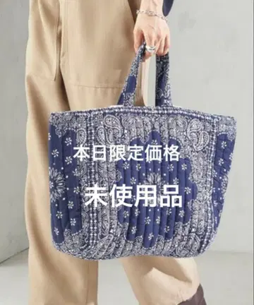 오늘 한정 가격 SHIPS MALUS: 반다나 퀼팅 빅 토트백