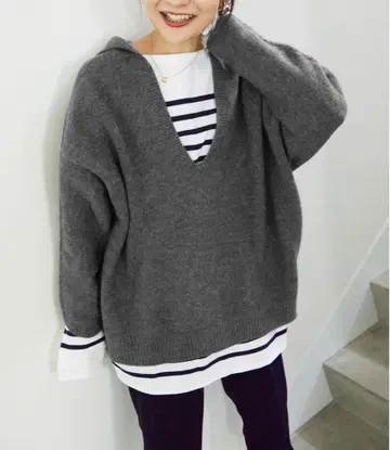 슬로브 이에나 파인 울 스키퍼 풀오버 울 100%