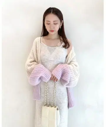 Lily Brown 릴리 브라운 그라데이션 니트 가디건