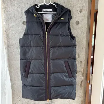 LIMONTA 리몬타 롱 다운 베스트 후드 부착 블랙 넘버