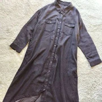 DOUX ARCHIVES 셔츠 원피스 38 사이즈 다크 그레이