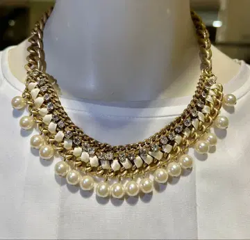 골드 체인 펄 목걸이