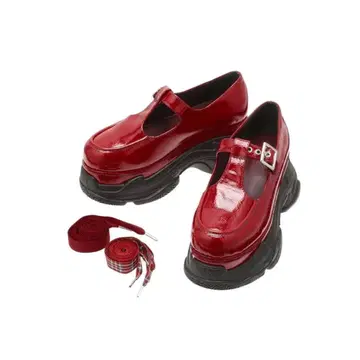 jouetie (쥬에티) 메리 제인 레이스업 슈즈 (레드)