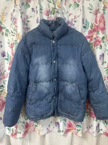 데님 다운 자켓 남성용 XL 페이즐리 집업