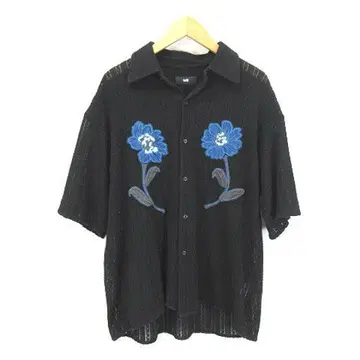 HARE 와펜 자수 레이스 셔츠