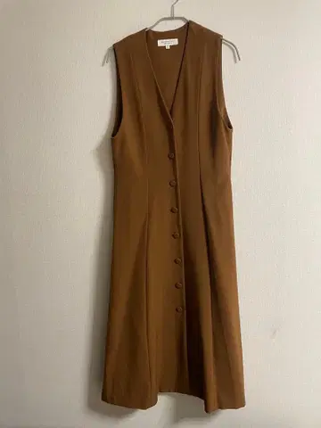 BEAUTY&YOUTH 슬리브리스 롱 원피스 S 브라운