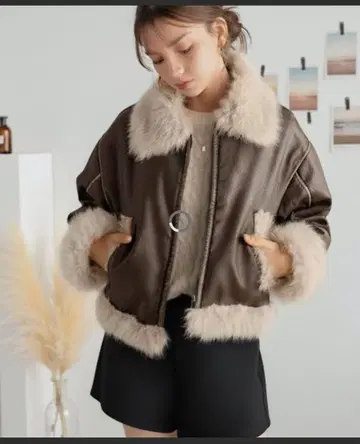 mily bilet 인조 가죽 블루종