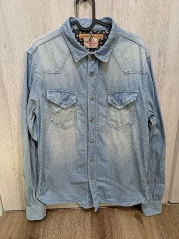 KRIFF MAYER 데님 셔츠 라이트 블루