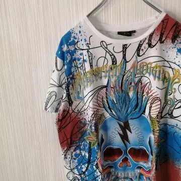 CHRISTIAN AUDIGIER T셔츠 스컬 큐빅