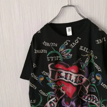Ed Hardy 택 포함 미사용 T셔츠 스컬 큐빅
