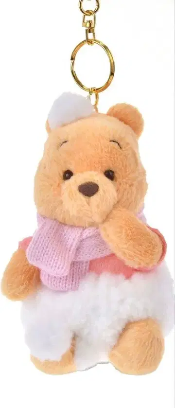 푸우 봉제 인형 키링 키체인 WHITE POOH 2개 매장 한정판